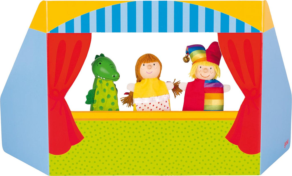 Théâtre de marionettes avec 3 personnages variante 1